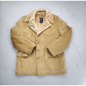 Peters‎ Jacket Mens 46 Brown Made USA Corduroy Lined Coat Western Work Frontier